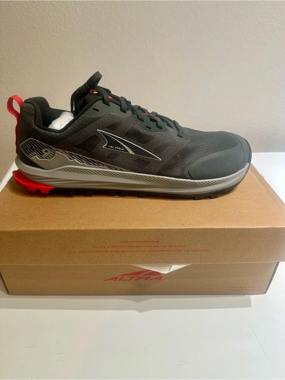 Altra Men's Black with Red Accents Trail Shoe